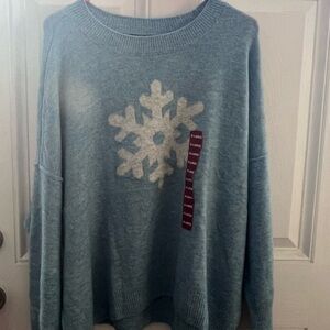 Blue Snowflake Sweater